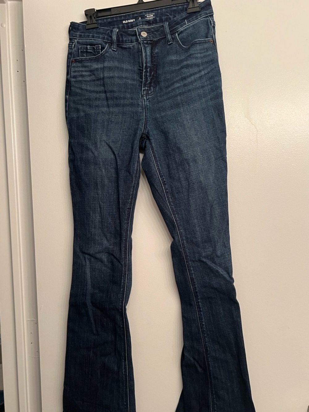 Old Navy Women's Dark Indigo Extra High-Rise Flare TALL Jeans